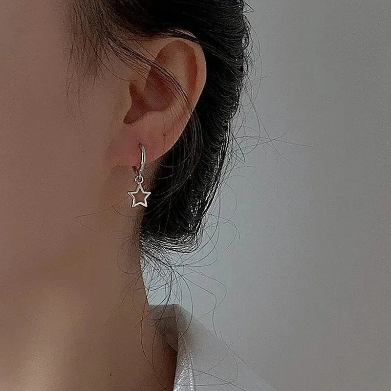 Cute Star Hoop Earrings