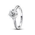 Rose Bloom Luxury Silver Ring