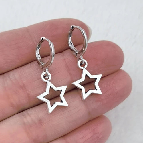 Cute Star Hoop Earrings