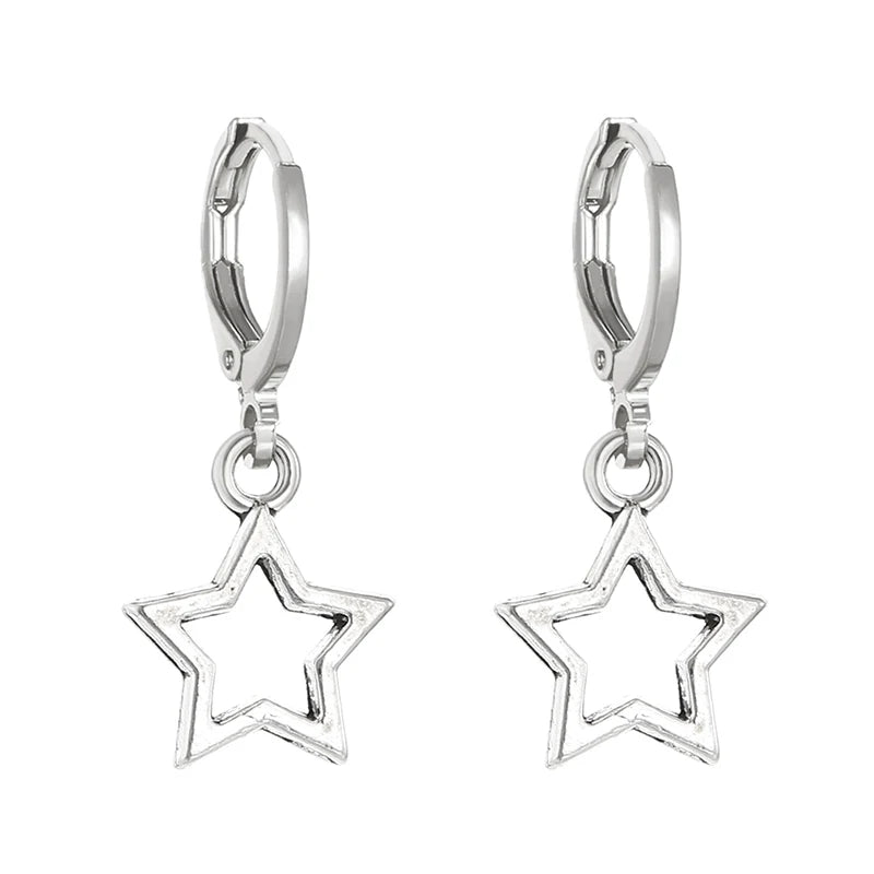 Cute Star Hoop Earrings
